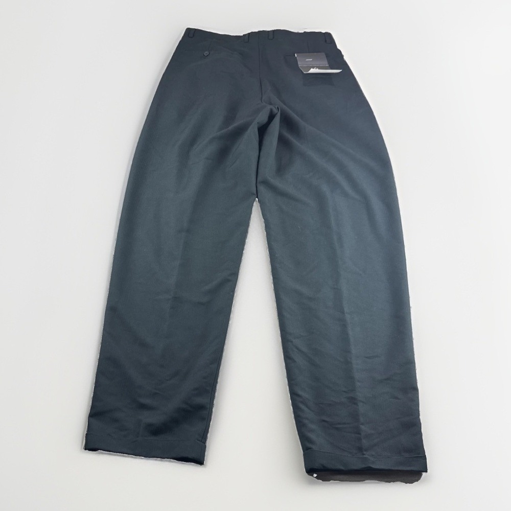 Claiborne Pleated Pants Men 34x34 Black Preppy Slacks Trousers Chinos Cuffed NEW